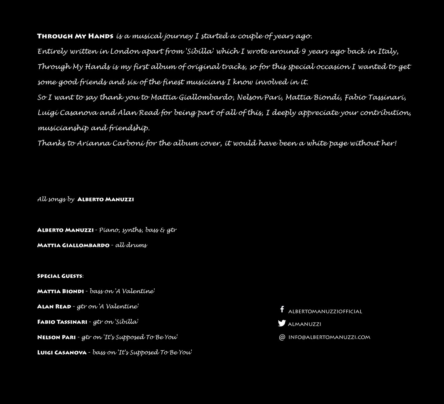 Through My Hands - Physical CD