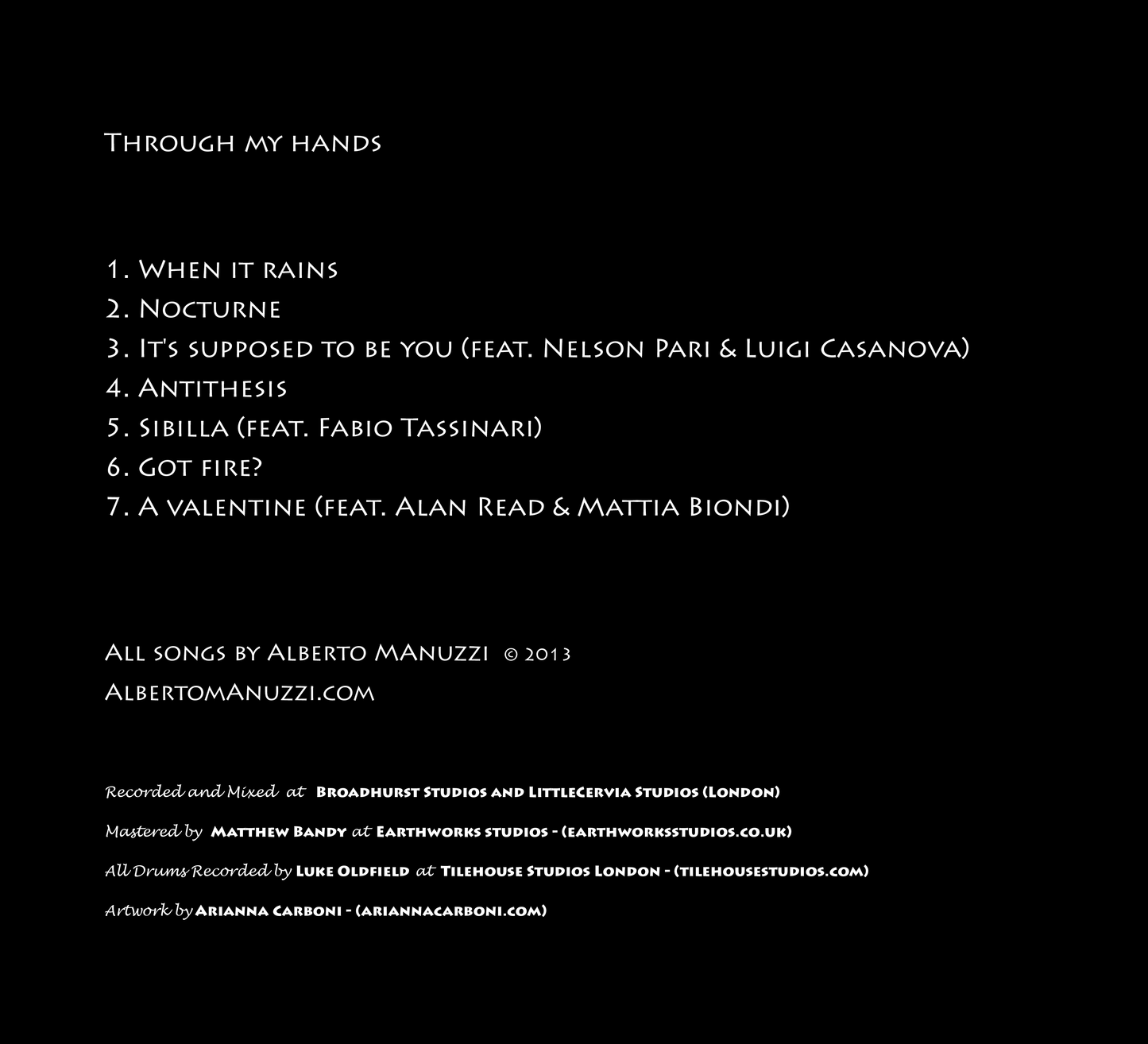 Through My Hands - Physical CD